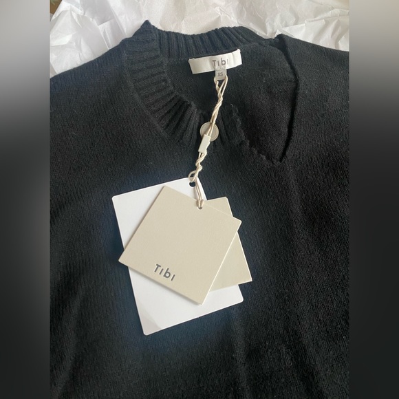 NWT Tibi Distressed Wool Mini Sweater Dress - Picture 4 of 4